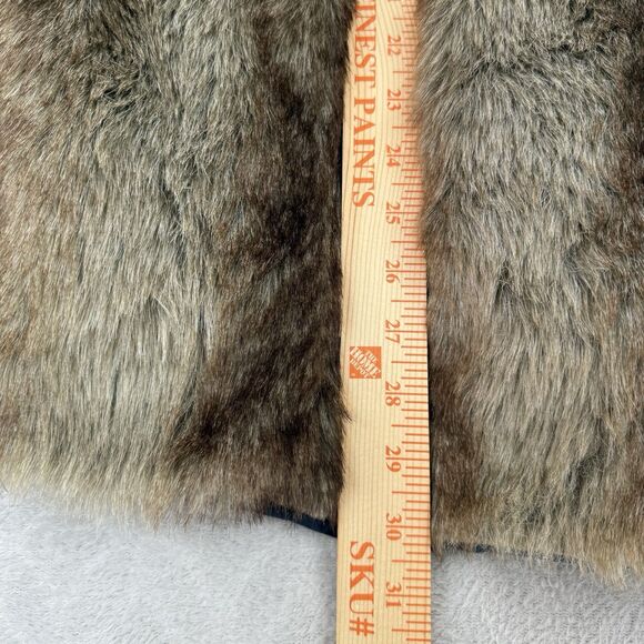 Iman Faux Fur Vest Womens 3X Brown Mobwife Grunge Indie Hipster Penny Lane Y2K - Picture 7 of 11